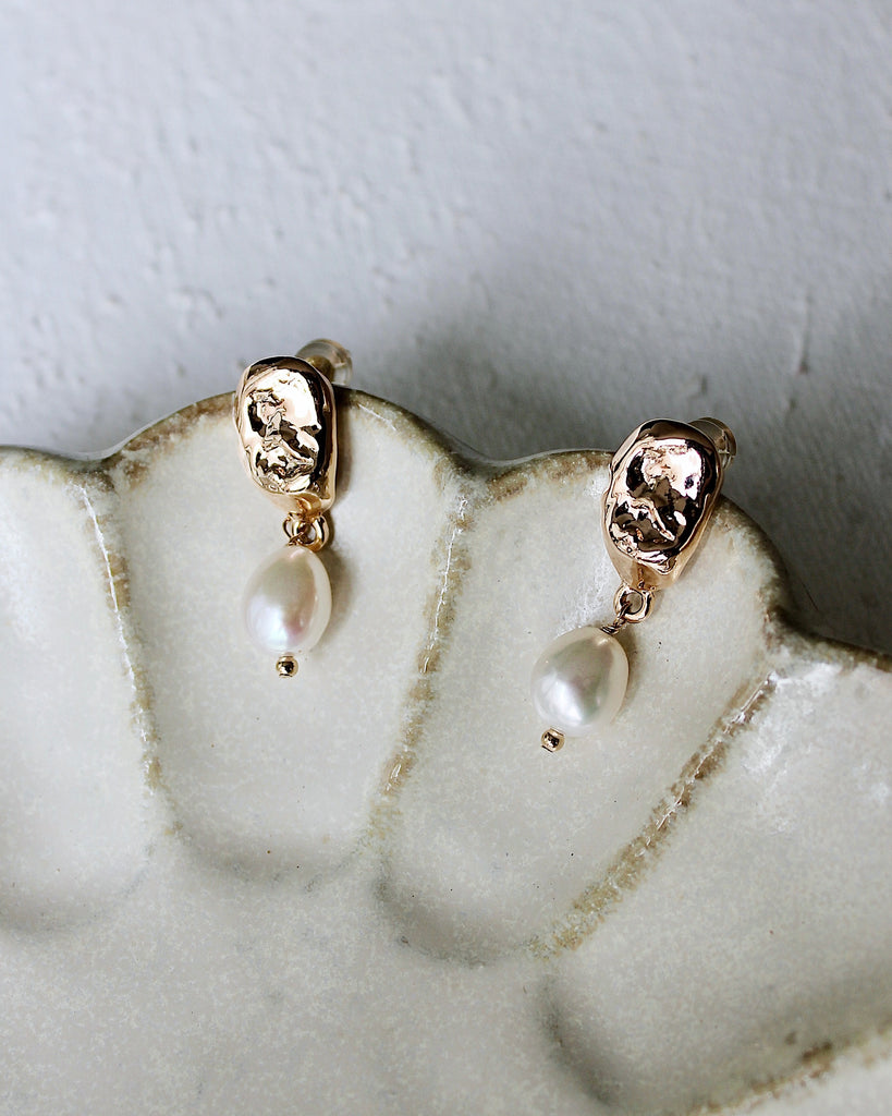 Two Tiered Pearl Earrings