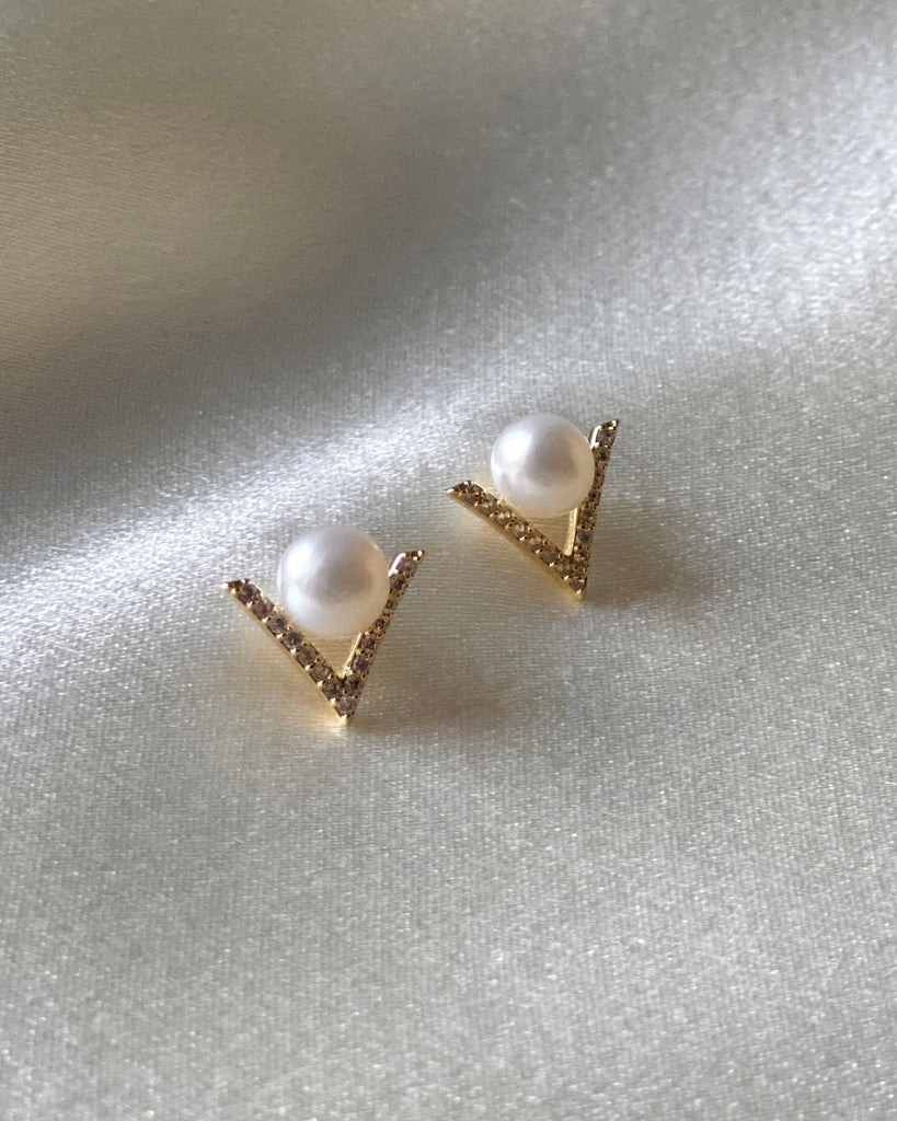 Pearl and Crystal Studs