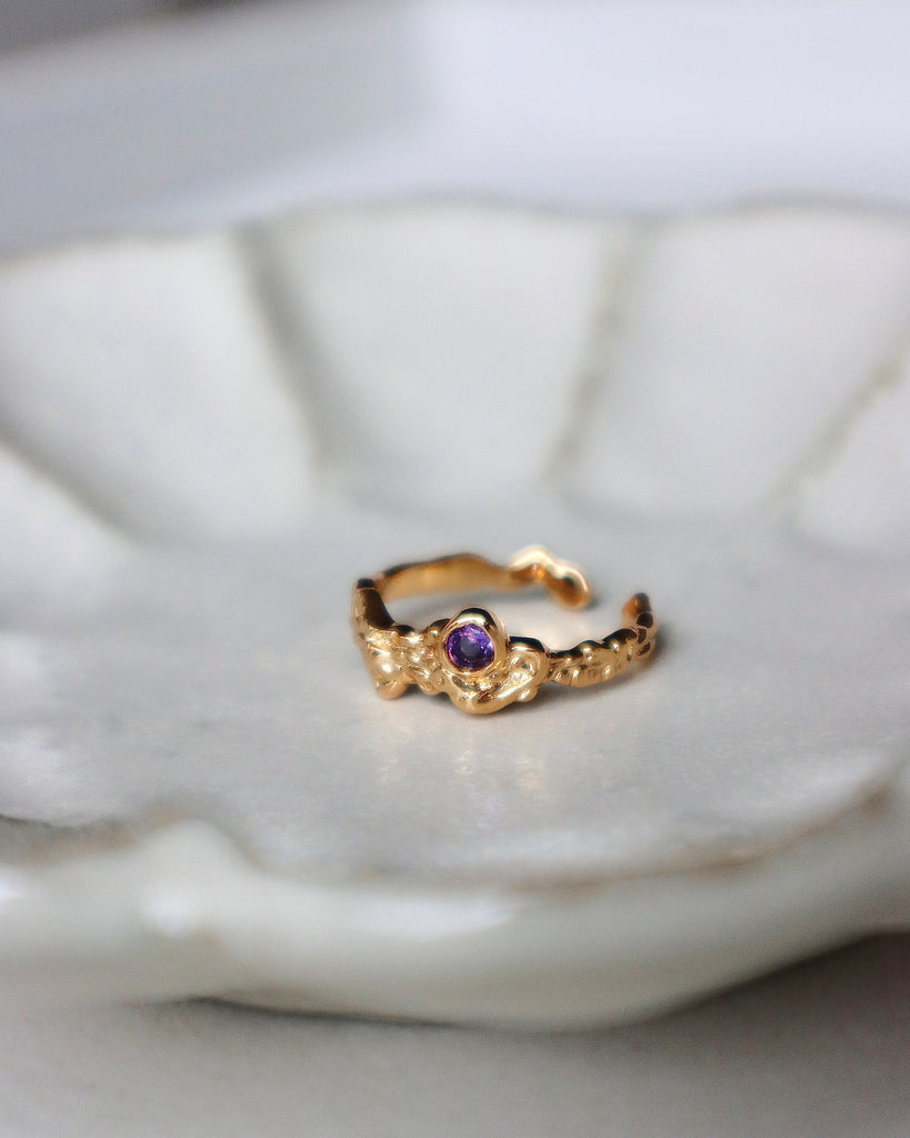 Lava Purple Gemstone Ring